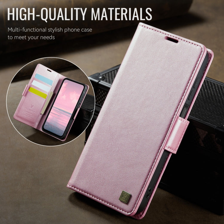 For Samsung Galaxy A14 4G / 5G AutSpace A11 Side Buckle MagSafe Magnetic RFID Phone Leather Case