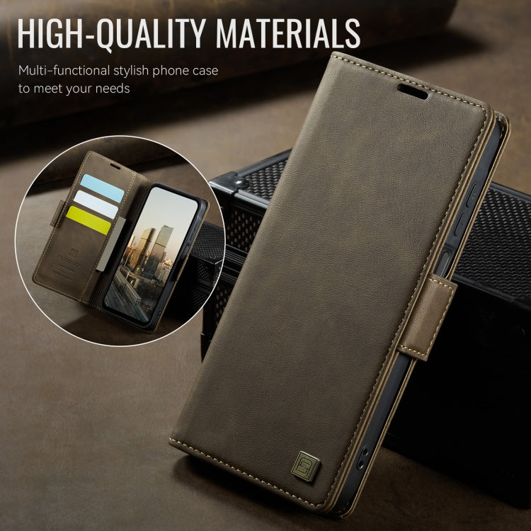 For Samsung Galaxy A15 4G / 5G AutSpace A11 Side Buckle MagSafe Magnetic RFID Phone Leather Case