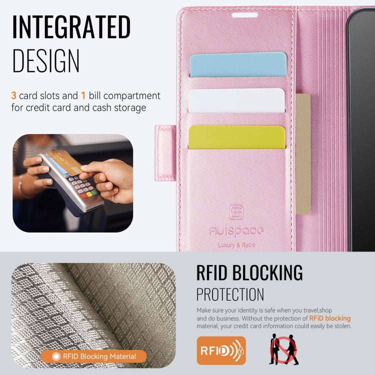 For Samsung Galaxy A32 5G AutSpace A11 Side Buckle MagSafe Magnetic RFID Phone Leather Case