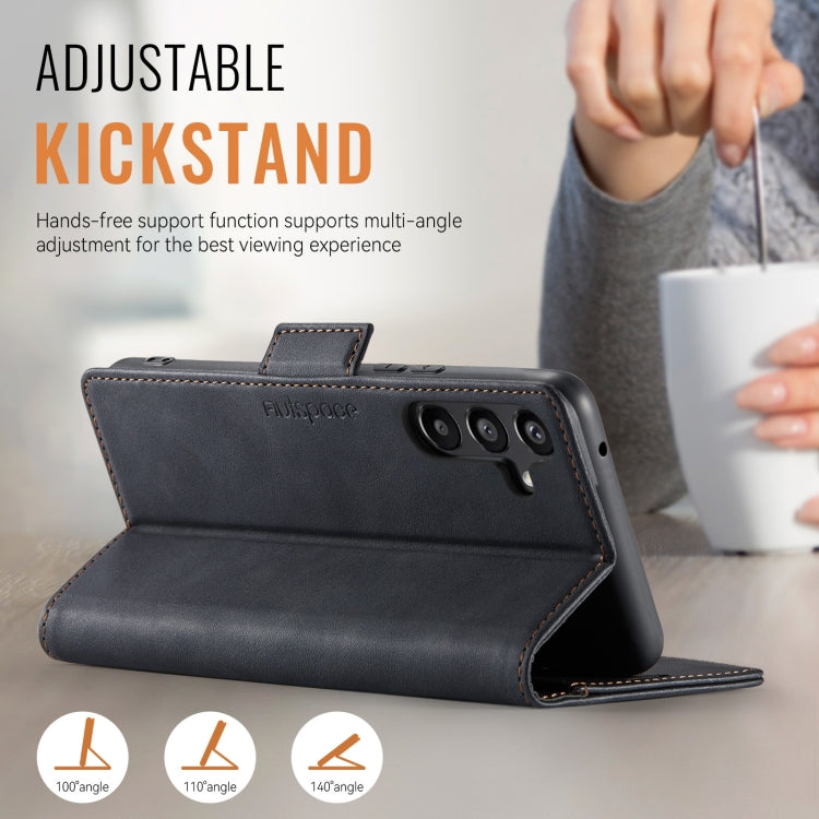 For Samsung Galaxy A34 5G AutSpace A11 Side Buckle MagSafe Magnetic RFID Phone Leather Case