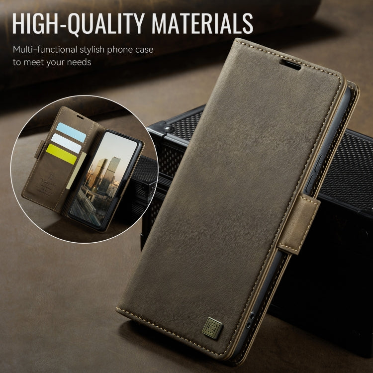 For Samsung Galaxy A34 5G AutSpace A11 Side Buckle MagSafe Magnetic RFID Phone Leather Case