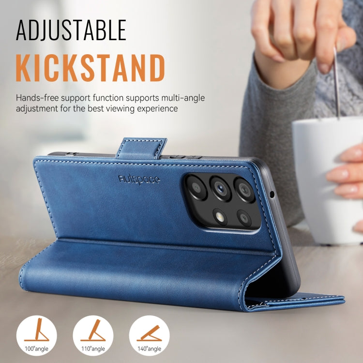 For Samsung Galaxy A52 5G AutSpace A11 Side Buckle MagSafe Magnetic RFID Phone Leather Case