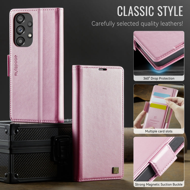 For Samsung Galaxy A52 5G AutSpace A11 Side Buckle MagSafe Magnetic RFID Phone Leather Case