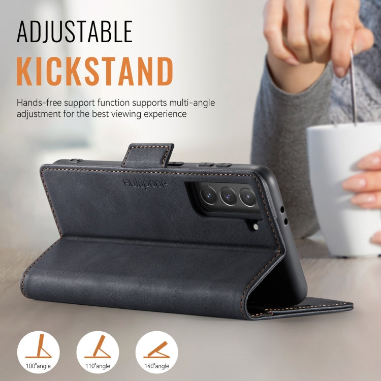 For Samsung Galaxy S21+ 5G AutSpace A11 Side Buckle MagSafe Magnetic RFID Phone Leather Case