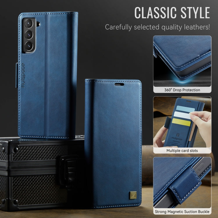 For Samsung Galaxy S22+ 5G AutSpace A11 Side Buckle MagSafe Magnetic RFID Phone Leather Case