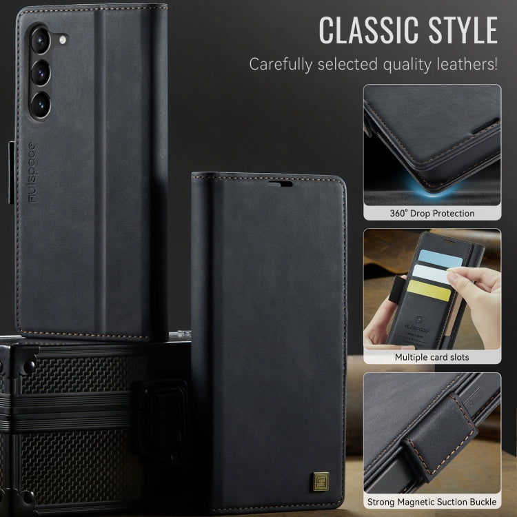 For Samsung Galaxy S23 5G AutSpace A11 Side Buckle MagSafe Magnetic RFID Phone Leather Case