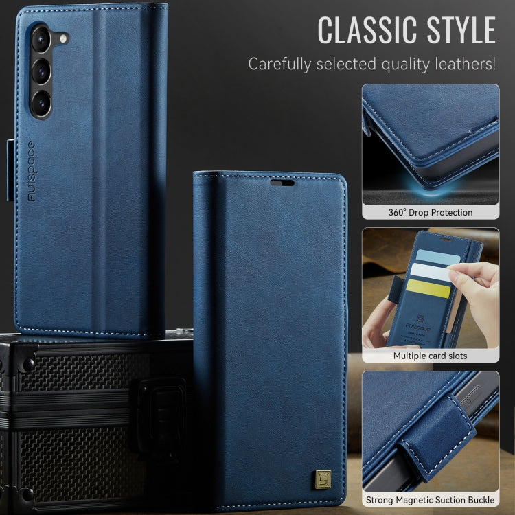 For Samsung Galaxy S23 5G AutSpace A11 Side Buckle MagSafe Magnetic RFID Phone Leather Case