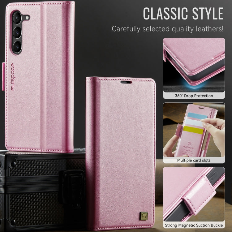 For Samsung Galaxy S23 5G AutSpace A11 Side Buckle MagSafe Magnetic RFID Phone Leather Case