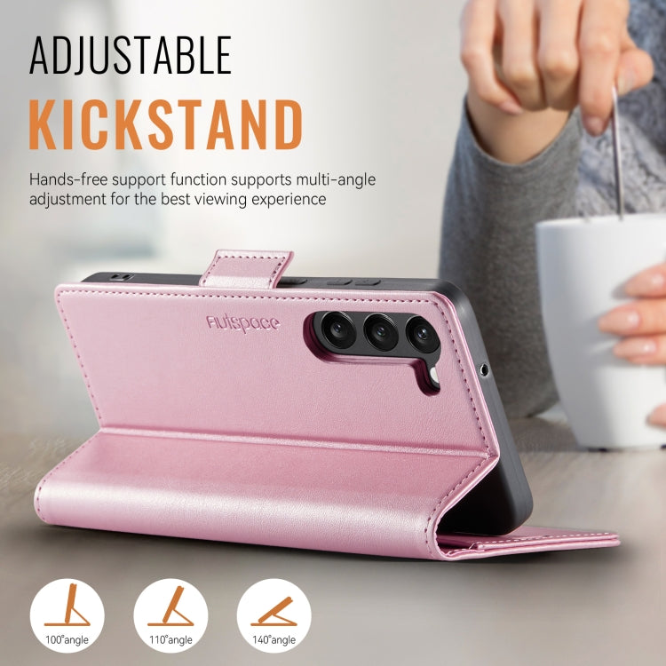 For Samsung Galaxy S23 5G AutSpace A11 Side Buckle MagSafe Magnetic RFID Phone Leather Case