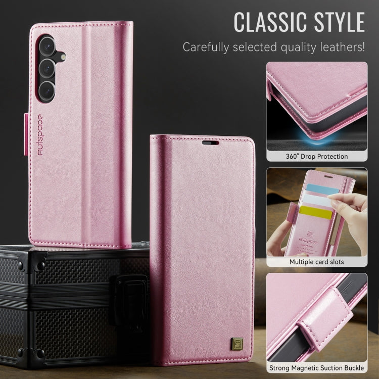 For Samsung Galaxy S23 FE 5G AutSpace A11 Side Buckle MagSafe Magnetic RFID Phone Leather Case