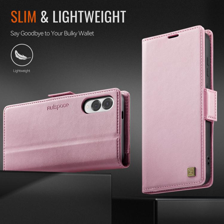 For Samsung Galaxy S25 Edge 5G AutSpace A11 Side Buckle MagSafe Magnetic RFID Phone Leather Case