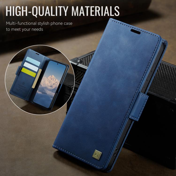 For Samsung Galaxy S26+ 5G AutSpace A11 Side Buckle MagSafe Magnetic RFID Phone Leather Case