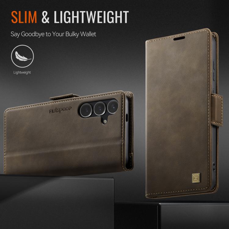 For Samsung Galaxy S26+ 5G AutSpace A11 Side Buckle MagSafe Magnetic RFID Phone Leather Case