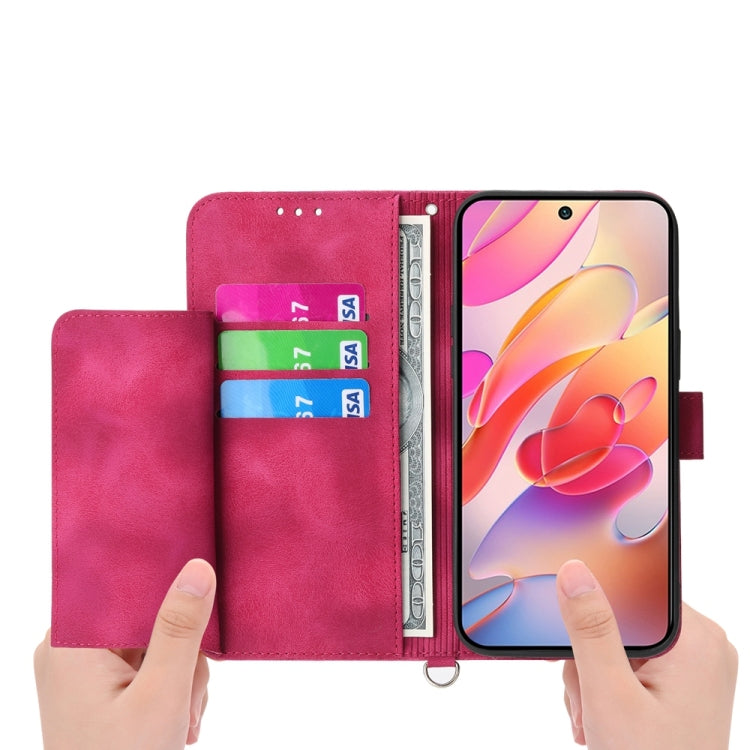 For Samsung Galaxy A36 Skin Feel Flowers Embossed Wallet Leather Phone Case