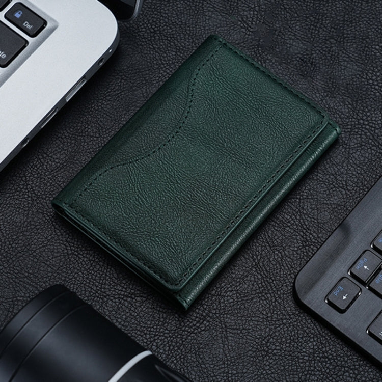 Tri-fold Wallet Phone Holder MagSafe Leather Card Bag