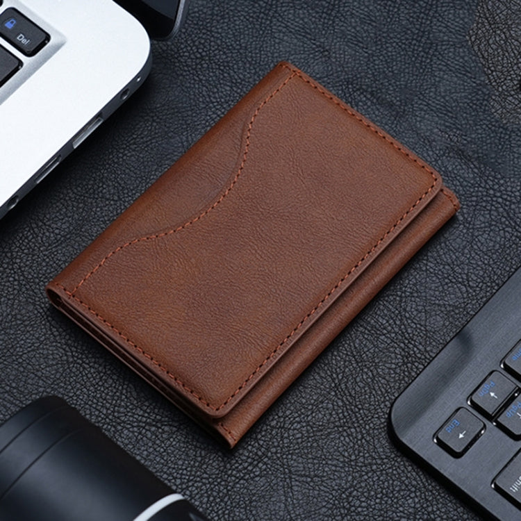 Tri-fold Wallet Phone Holder MagSafe Leather Card Bag