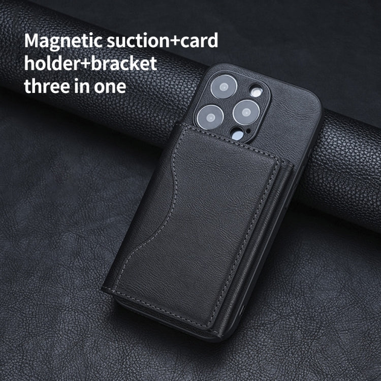 Tri-fold Wallet Phone Holder MagSafe Leather Card Bag
