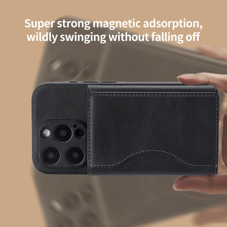 Tri-fold Wallet Phone Holder MagSafe Leather Card Bag
