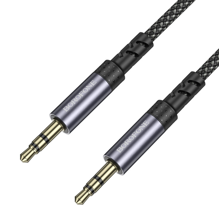 Borofone BL24 3.5mm Graceful AUX Audio Cable, Length:1m - Gray