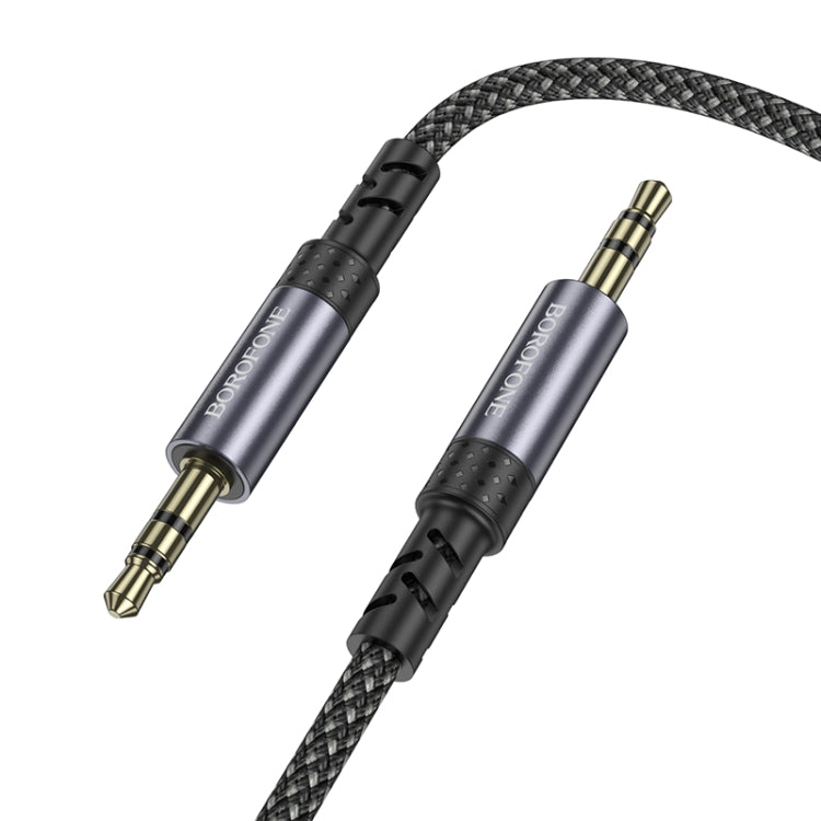 Borofone BL24 3.5mm Graceful AUX Audio Cable, Length:1m - Gray