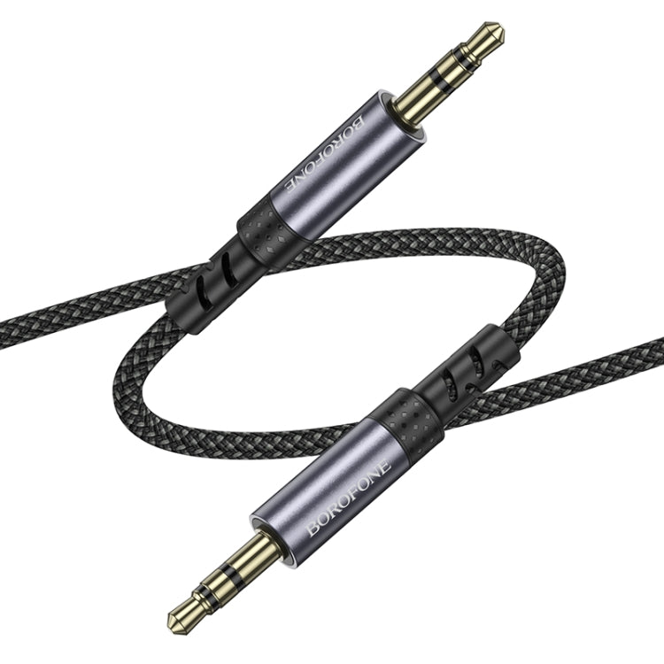 Borofone BL24 3.5mm Graceful AUX Audio Cable, Length:1m - Gray