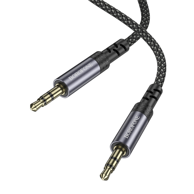 Borofone BL24 3.5mm Graceful AUX Audio Cable, Length:1m - Gray