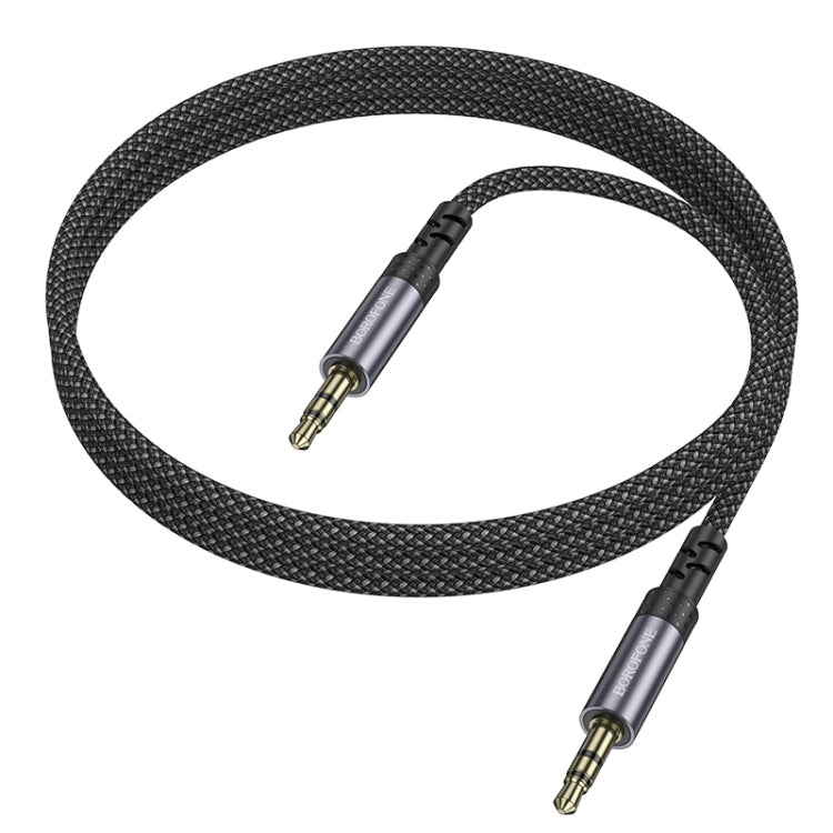 Borofone BL24 3.5mm Graceful AUX Audio Cable, Length:1m - Gray