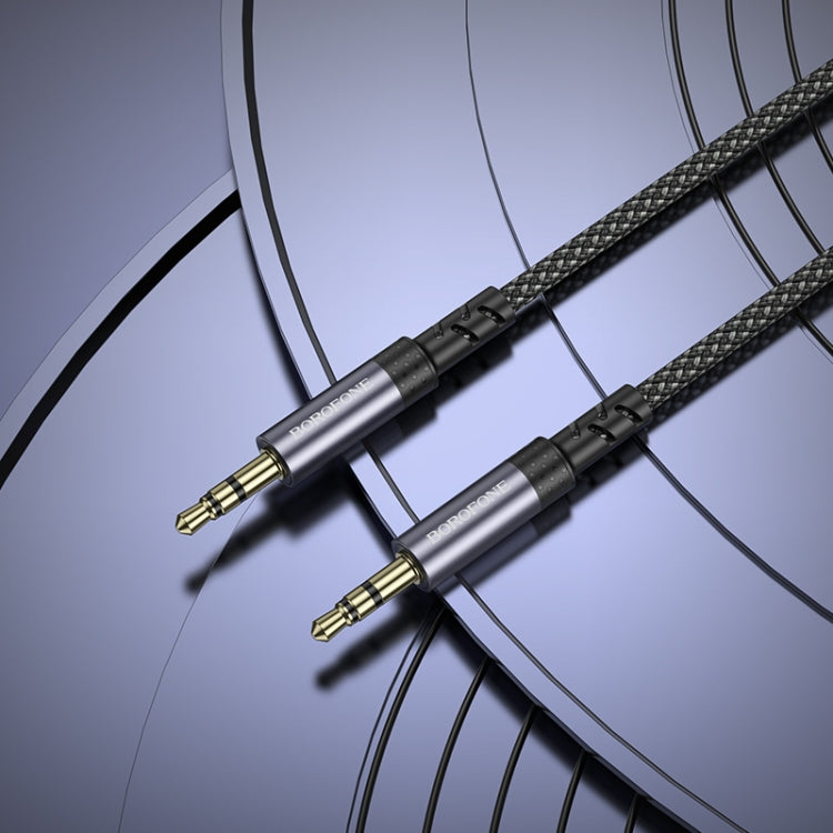 Borofone BL24 3.5mm Graceful AUX Audio Cable, Length:1m - Gray
