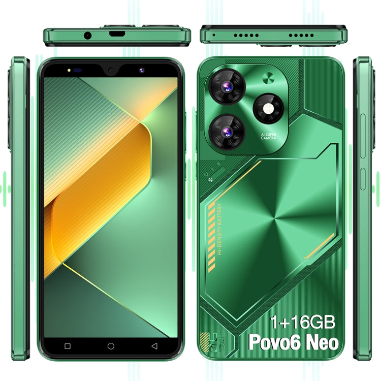 Povo6 Neo / DP29, 1GB+16GB, Face Identification, 5.0 inch Android 8.1 MTK6580M Quad Core, Network: 3G, Dual SIM, Plug:UK Plug