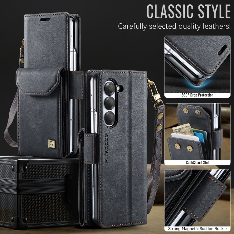 For Samsung Galaxy Z Fold6 5G AutSpace A23 Organ Card Bag Magnetic RFID PU Phone Case