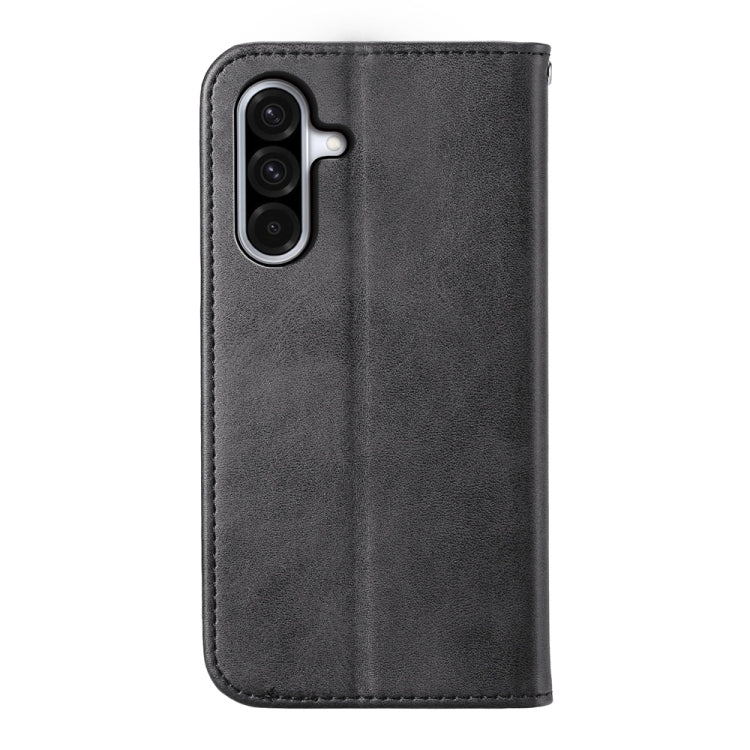 For Samsung Galaxy A36 Cubic Grid Calf Texture Magnetic Leather Phone Case