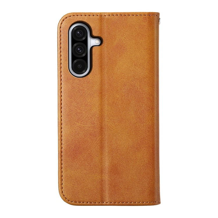 For Samsung Galaxy A36 Cubic Grid Calf Texture Magnetic Leather Phone Case