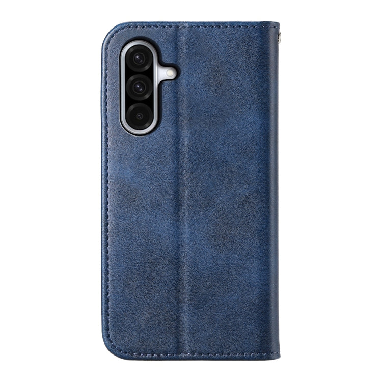 For Samsung Galaxy A36 Cubic Grid Calf Texture Magnetic Leather Phone Case