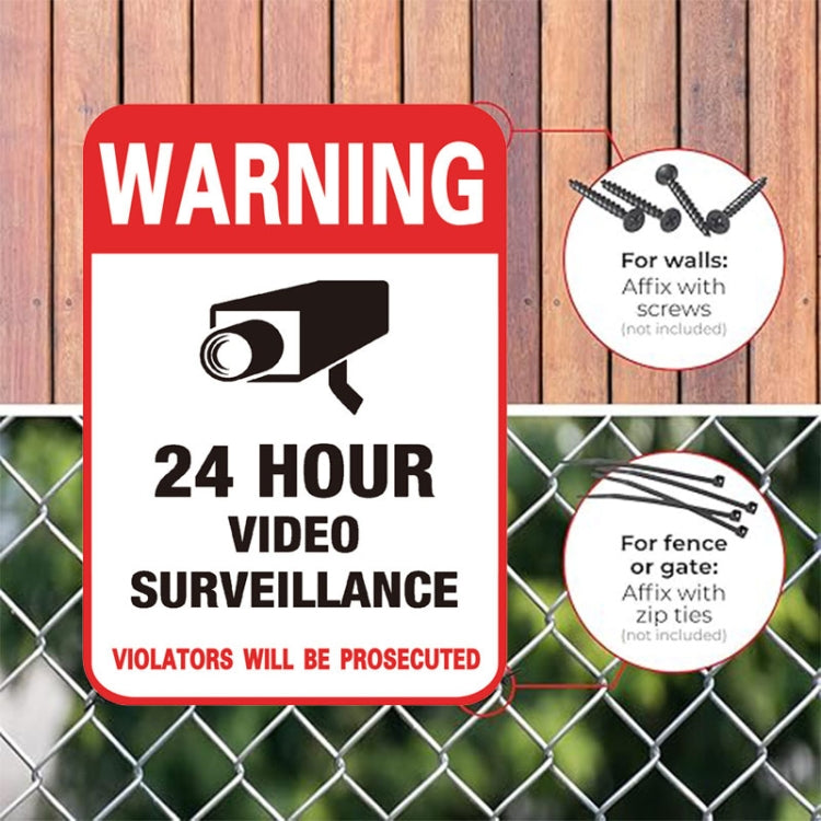 100pcs 24 Hour Video Monitor Warning Sticker
