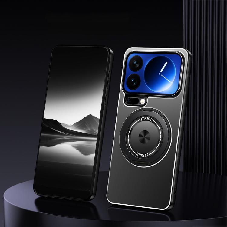 For Xiaomi 17 Pro Rotating Holder Frosted Metal Phone Case
