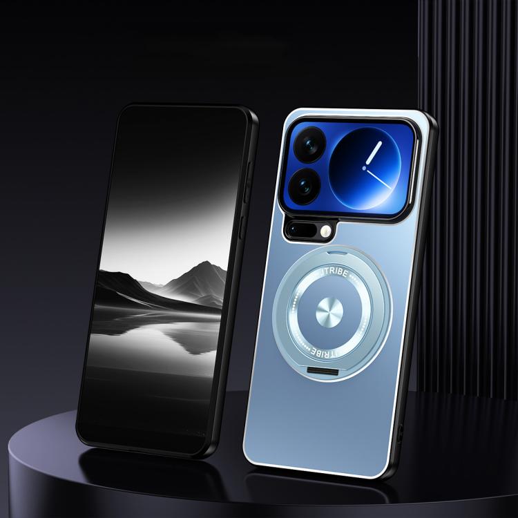 For Xiaomi 17 Pro Rotating Holder Frosted Metal Phone Case