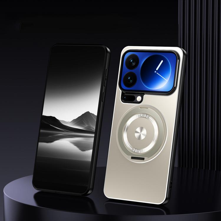 For Xiaomi 17 Pro Max Rotating Holder Frosted Metal Phone Case