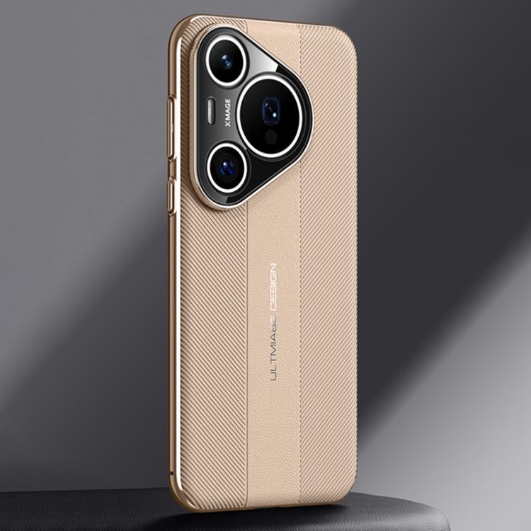 For Huawei Pura 70 Pro Imitation Ultimate Design Plain Leather Phone Case