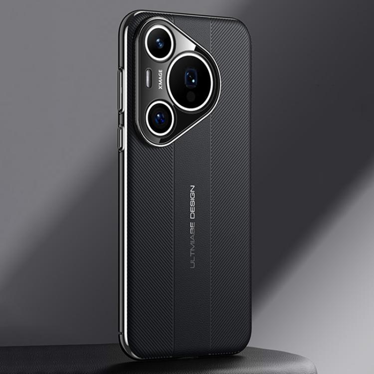 For Huawei Pura 70 Pro Imitation Ultimate Design Plain Leather Phone Case