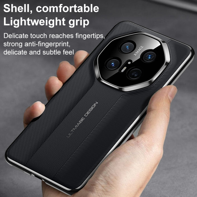 For Huawei Mate 60 Imitation Ultimate Design Plain Leather Phone Case