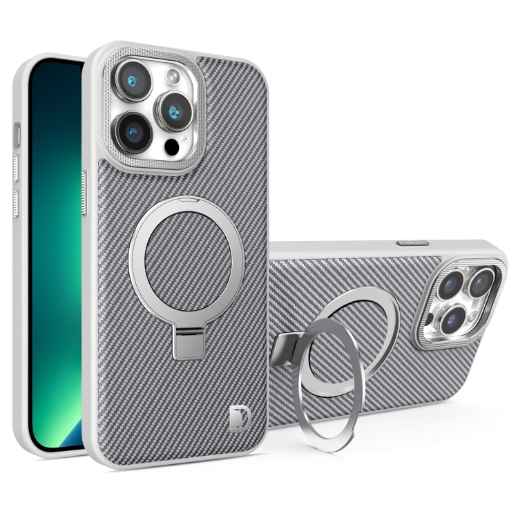 For iPhone 13 Pro Carbon Fiber MagSafe Holder Phone Case