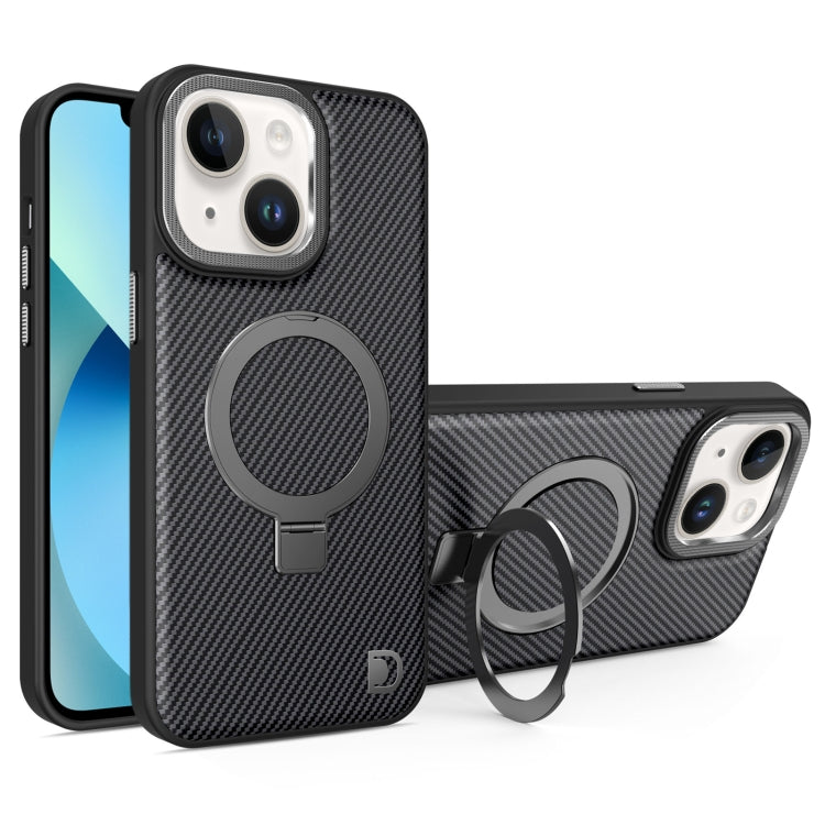For iPhone 13 Carbon Fiber MagSafe Holder Phone Case