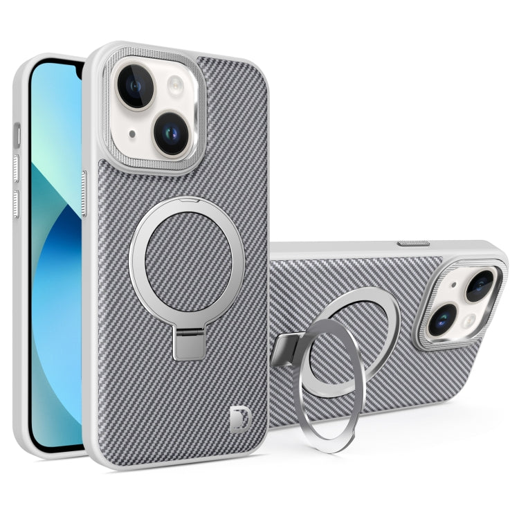 For iPhone 13 Carbon Fiber MagSafe Holder Phone Case