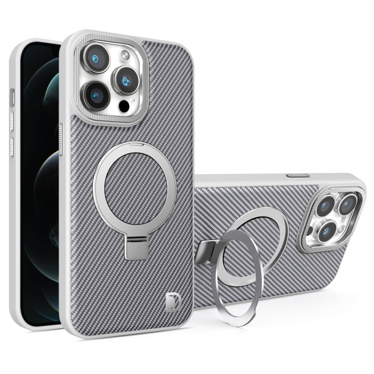 For iPhone 12 Pro Max Carbon Fiber MagSafe Holder Phone Case