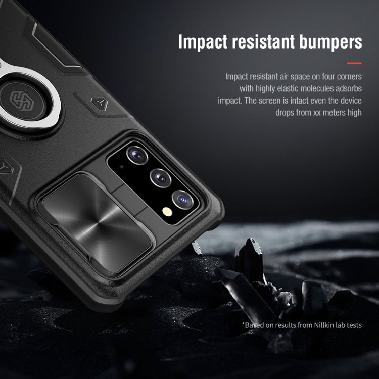 For Samsung Galaxy Note 20 NILLKIN Shockproof CamShield Armor Protective Case with Invisible Ring Holder