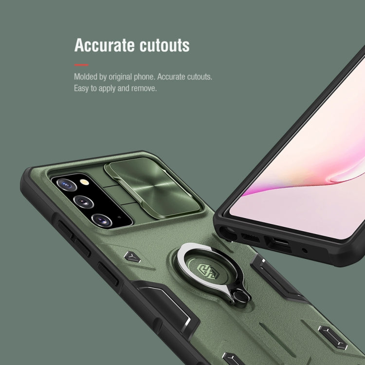 For Samsung Galaxy Note 20 NILLKIN Shockproof CamShield Armor Protective Case with Invisible Ring Holder