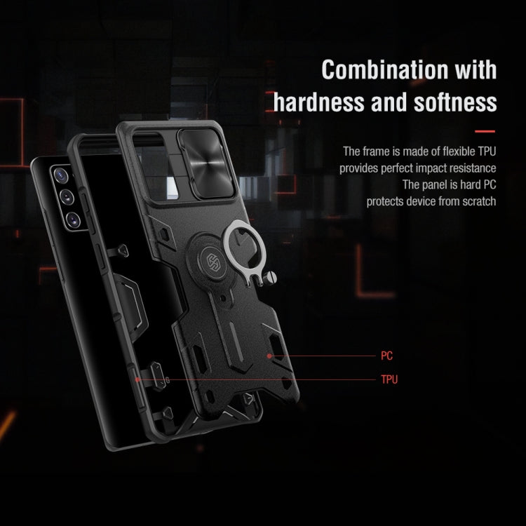 For Samsung Galaxy Note 20 NILLKIN Shockproof CamShield Armor Protective Case with Invisible Ring Holder