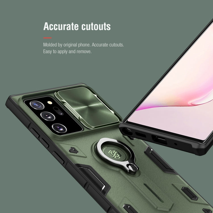 For Samsung Galaxy Note 20 Ultra NILLKIN Shockproof CamShield Armor Protective Case with Invisible Ring Holder