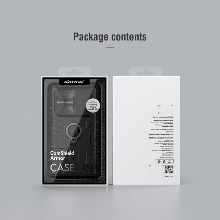 For Samsung Galaxy Note 20 Ultra NILLKIN Shockproof CamShield Armor Protective Case with Invisible Ring Holder
