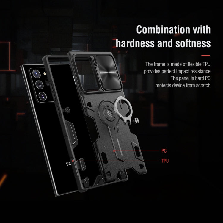 For Samsung Galaxy Note 20 Ultra NILLKIN Shockproof CamShield Armor Protective Case with Invisible Ring Holder